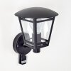 Siera Buiten muurverlichting Zwart, 1-licht, Bewegingsmelder