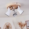 Skodsbol Plafondlamp Hout licht, Wit, 3-lichts