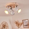 Skodsbol Plafondlamp Hout licht, Wit, 3-lichts