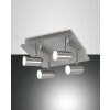 Fabas Luce Spotty Plafondlamp LED Nikkel mat, 4-lichts