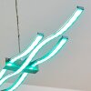 Gamsen Hanglamp LED Staal geborsteld, 3-lichts, Afstandsbediening, Kleurwisselaar
