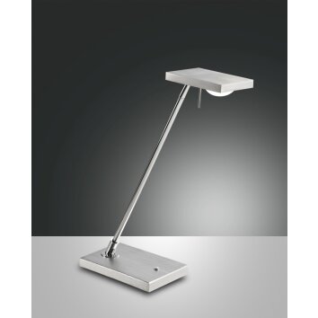 Fabas Luce Como Tafellamp LED Aluminium, Chroom, 1-licht