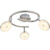 Globo LAILA Plafondlamp LED Nikkel mat, 3-lichts