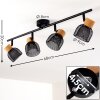 Grongroft Plafondlamp Bruin, Zwart, 4-lichts