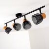 Grongroft Plafondlamp Bruin, Zwart, 4-lichts
