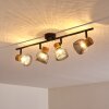 Grongroft Plafondlamp Bruin, Zwart, 4-lichts