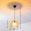 Wutt Hanglamp Hout licht, Zwart, 1-licht