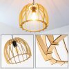 Wutt Hanglamp Hout licht, Zwart, 1-licht