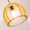 Wutt Hanglamp Hout licht, Zwart, 1-licht