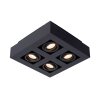 Lucide XIRAX Plafond spot LED Zwart, 4-lichts
