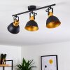 Borik Plafondlamp Zwart, 3-lichts