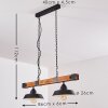 Corippo Hanglamp Bruin, Zwart, 2-lichts