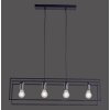 Leuchten-Direkt FABIO Hanglamp Zwart, 4-lichts