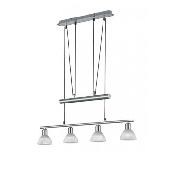 Trio LEVISTO Hanglamp LED Nikkel mat, 4-lichts