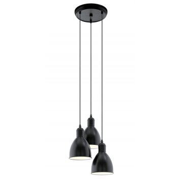 Eglo PRIDDY Hanglamp Zwart, Wit, 3-lichts