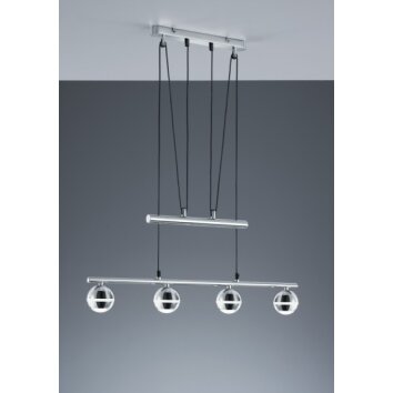 Trio BALOUBET Hanglamp LED Chroom, 4-lichts