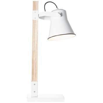 Brilliant Plow Tafellamp Hout licht, Wit, 1-licht