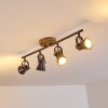 Skodsbol Plafondlamp Grijs, lichtbruin, Staal geborsteld, 4-lichts