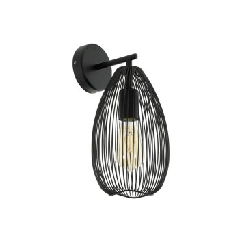 Eglo CLEVEDON Muurlamp Zwart, 1-licht