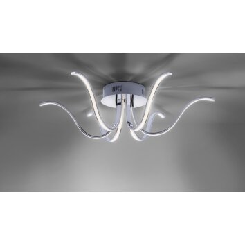 Leuchten-Direkt VALERIE Plafondlamp LED Chroom, 6-lichts