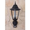 Lutec BRISTOL Buiten muurverlichting Zwart, Transparant, Helder, 1-licht, Bewegingsmelder