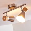 Pulau Plafondlamp Hout licht, Nikkel mat, 2-lichts