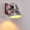 Hora Muurlamp Hout licht, Zilver, 1-licht
