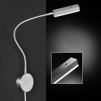 Honsel Raik Muurlamp LED Nikkel mat, 1-licht