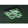 Leuchten Direkt Ls-TIM Plafondlamp LED Chroom, 4-lichts, Afstandsbediening, Kleurwisselaar