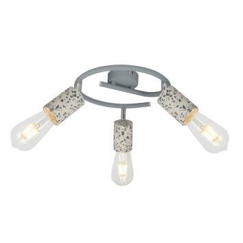 Globo FLECKI Ronde spots Grijs, 3-lichts