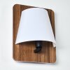 Huddinge Wandlamp Hout donker, Zwart, 1-licht