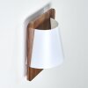 Huddinge Wandlamp Hout donker, Zwart, 1-licht