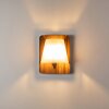Huddinge Wandlamp Hout donker, Zwart, 1-licht