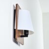 Huddinge Wandlamp Hout donker, Zwart, 1-licht