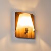 Huddinge Wandlamp Hout donker, Zwart, 1-licht