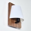 Huddinge Wandlamp Hout donker, Zwart, 1-licht