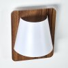 Huddinge Wandlamp Hout donker, Zwart, 1-licht