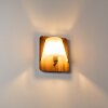 Huddinge Wandlamp Hout donker, Zwart, 1-licht
