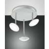 Fabas Luce Hale Plafondlamp LED Chroom, Wit, 3-lichts
