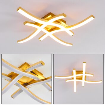 Grossarl Plafondlamp LED Goud, 4-lichts