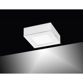 Leuchten-Direkt OSKAR Plafondlamp LED Wit, 1-licht