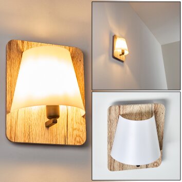 Huddinge Wandlamp Hout licht, 1-licht
