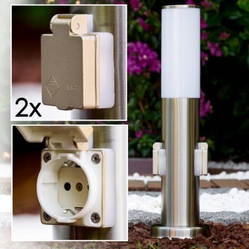 Caserta Plint licht, Staande lamp, Pad licht Roestvrijstalen kleur, 1-licht
