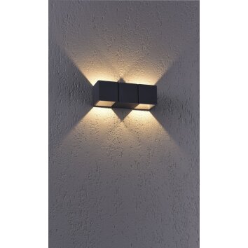 Paul Neuhaus MARCEL Buiten muurverlichting LED Antraciet, 2-lichts