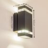 Lutak Buiten muurverlichting LED Antraciet, 2-lichts