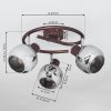 Arconciel Plafondlamp Bruin, 3-lichts