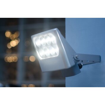 Lutec NEGARA Buiten muurverlichting LED Zilver, 8-lichts