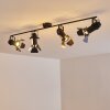 Lichinga Plafond straler Zwart, 4-lichts