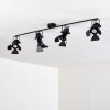 Lichinga Plafond straler Zwart, 4-lichts