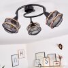 Limassol Plafondlamp Zwart, 3-lichts